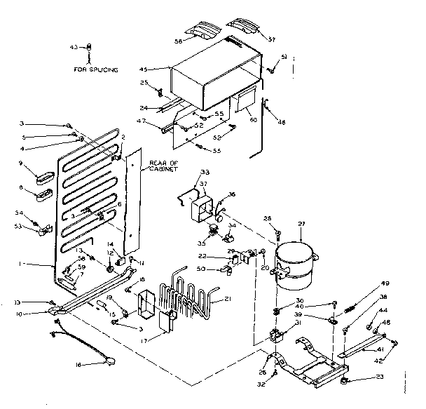 Unit Parts Diagram and Parts List for 106T12DSL  Kenmore Refrigerator