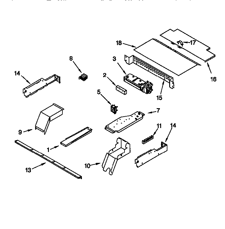 Top Venting Diagram and Parts List for KEBS277DBL3  KitchenAid Wall Oven