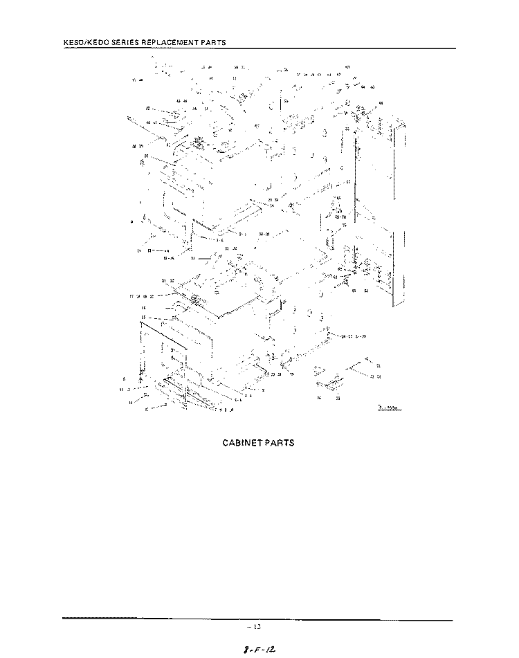CABINET Diagram and Parts List for  KitchenAid Wall Oven