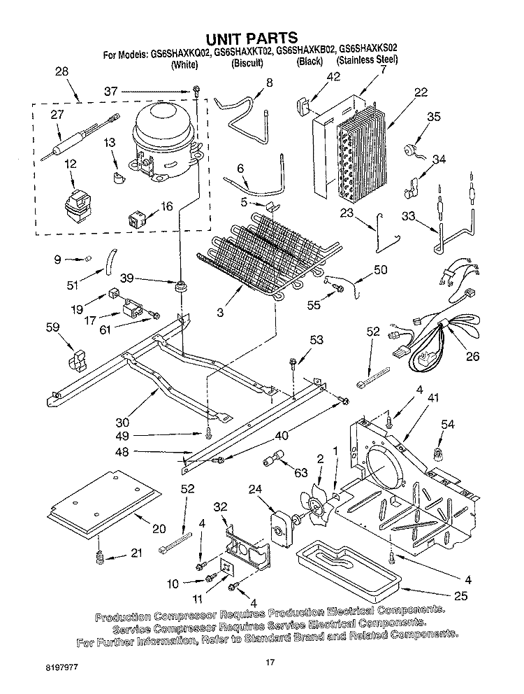 SECTION Diagram and Parts List for GS6SHAXKB02  Whirlpool Refrigerator