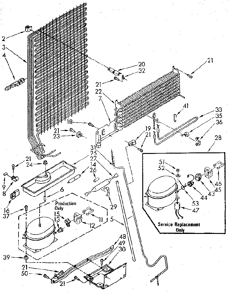 Unit Diagram and Parts List for ET18NKXSN04  Whirlpool Refrigerator