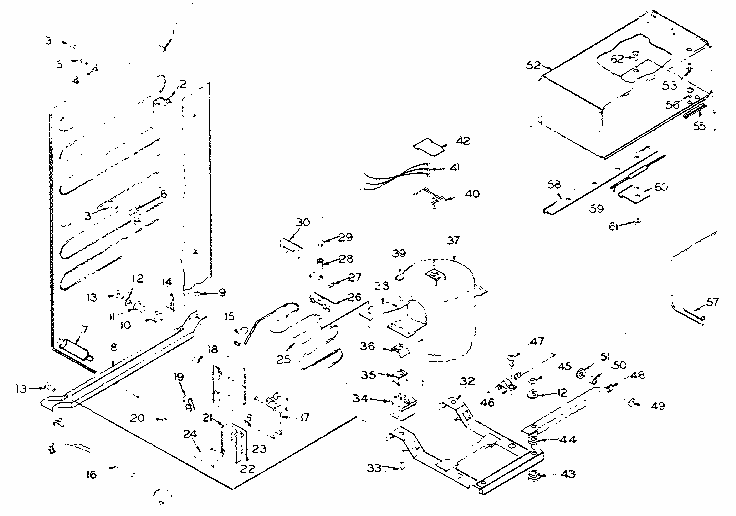 Unit Parts Diagram and Parts List for 106N12B-1  Kenmore Refrigerator