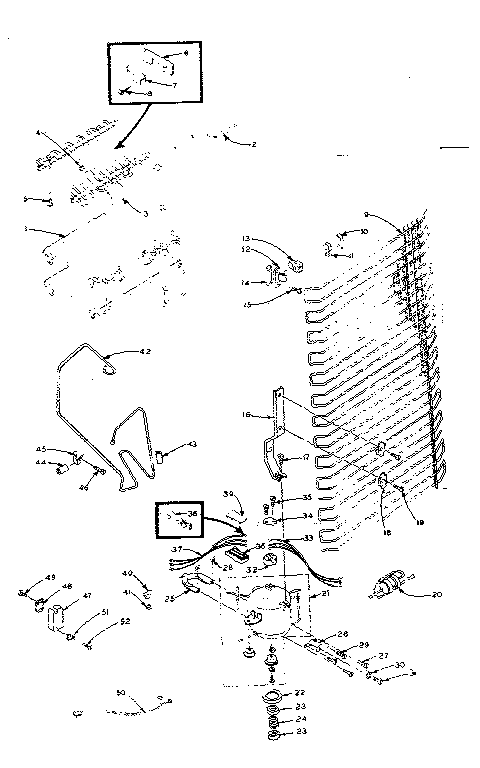 Refrigerator Unit Parts Diagram and Parts List for 106M13EL-F  Kenmore Refrigerator