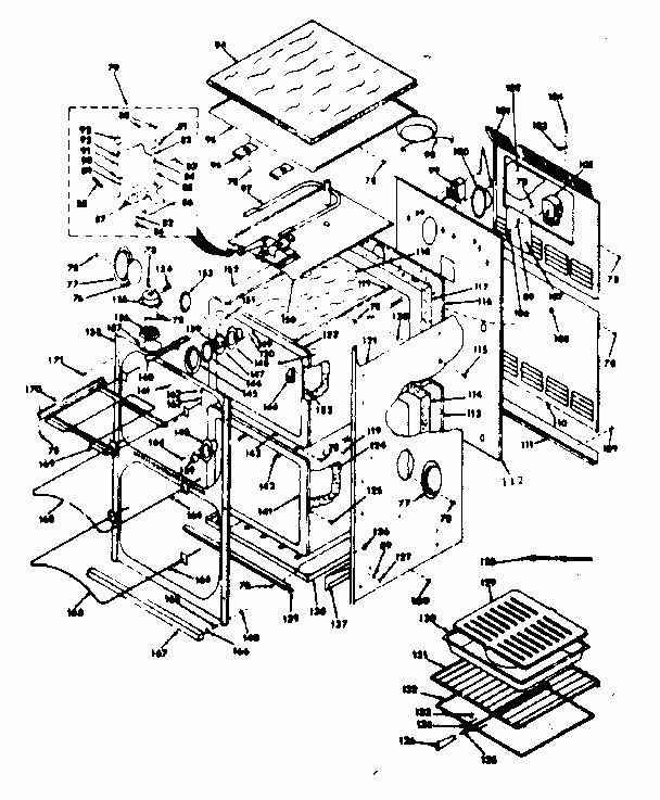 Body Section Diagram and Parts List for 8504277242  Kenmore Range
