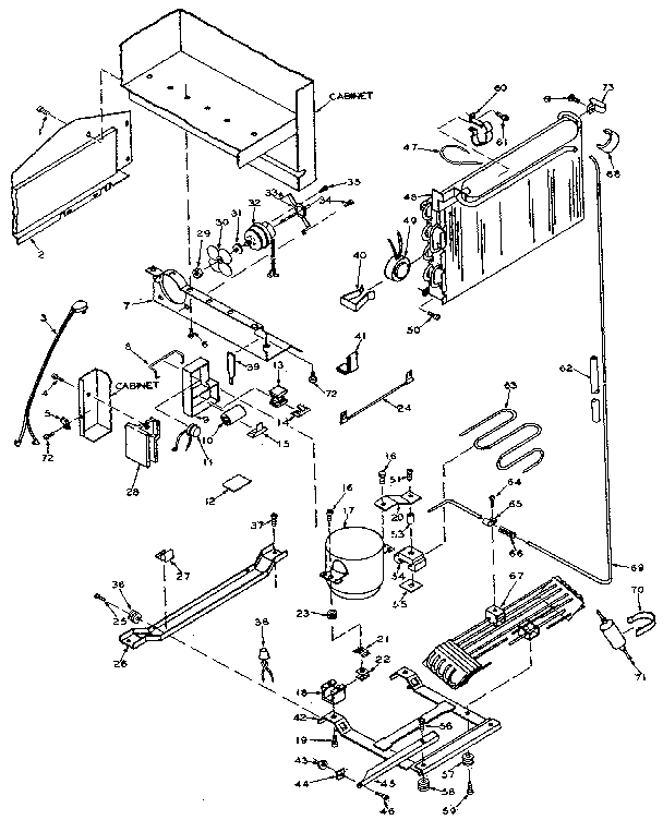 Unit Parts Diagram and Parts List for 106W14FL5  Kenmore Refrigerator
