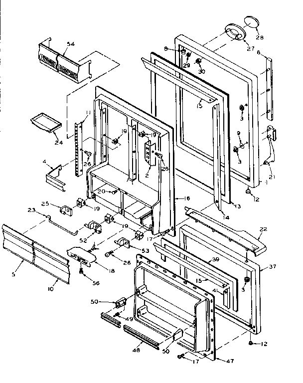 Door Parts Diagram and Parts List for 106W18G5  Kenmore Refrigerator
