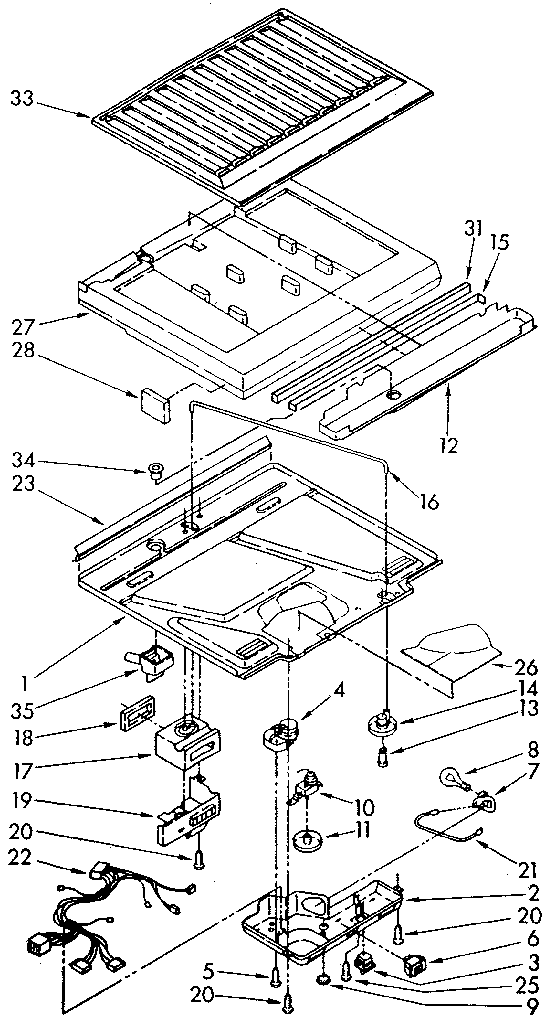 Compartment Separator Diagram and Parts List for ET18NKXSF05  Whirlpool Refrigerator