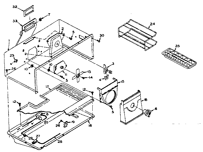 Freezer Parts Diagram and Parts List for 106U16ESL  Kenmore Refrigerator