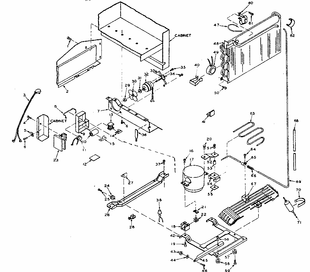 Unit Parts Diagram and Parts List for 106T16GL  Kenmore Refrigerator
