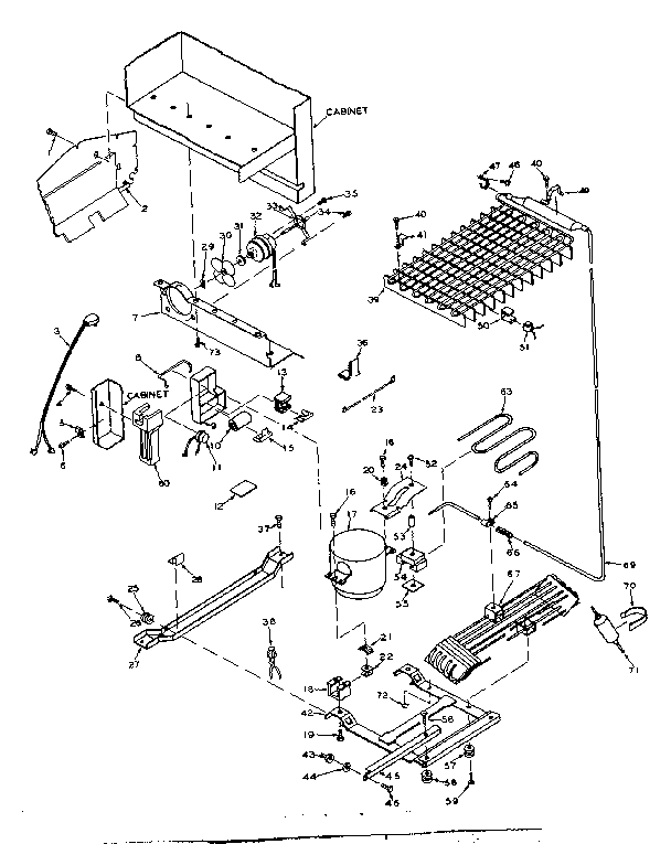 Unit Parts Diagram and Parts List for 106U16ESL1  Kenmore Refrigerator
