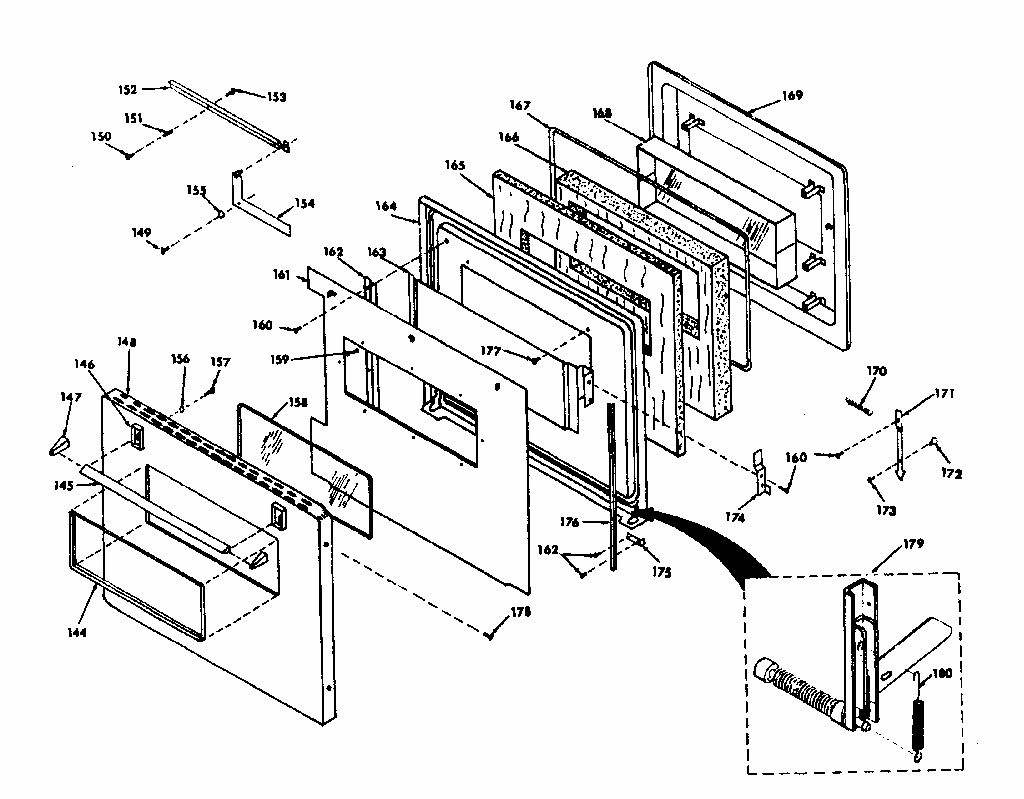 Upper Porcelain Door Diagram and Parts List for 8504287520  Kenmore Range