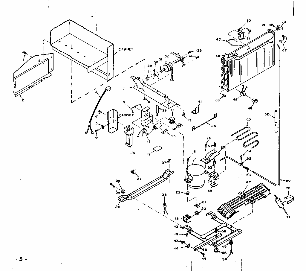 Unit Parts Diagram and Parts List for 106W16GL3  Kenmore Refrigerator