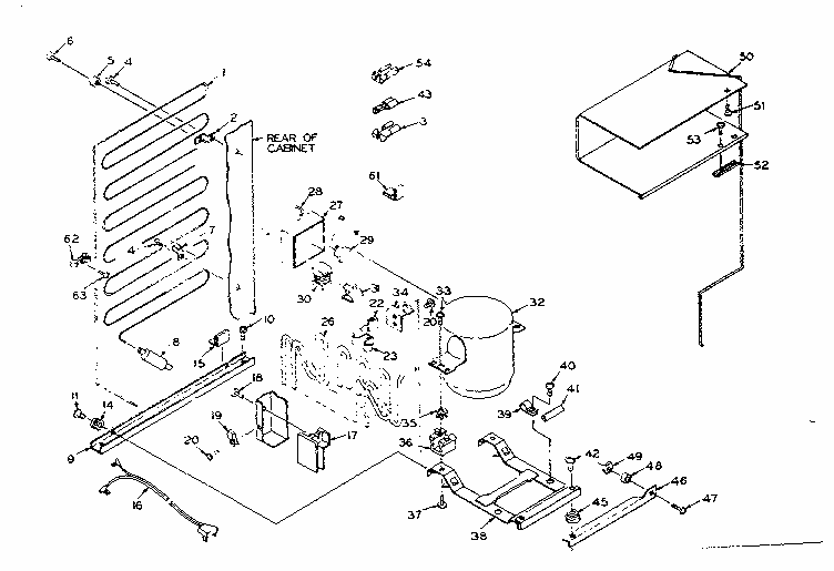 Unit Parts Diagram and Parts List for 106R12A1  Kenmore Refrigerator
