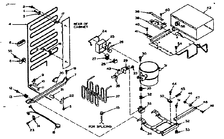 Unit Parts Diagram and Parts List for 106U13ML  Kenmore Refrigerator