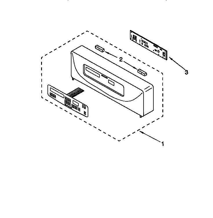 Control Panel Diagram and Parts List for KEBS277DBL3  KitchenAid Wall Oven