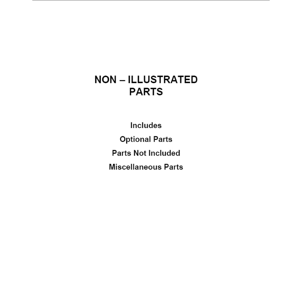 Optional Parts (Not Included) Diagram and Parts List for  Whirlpool Range