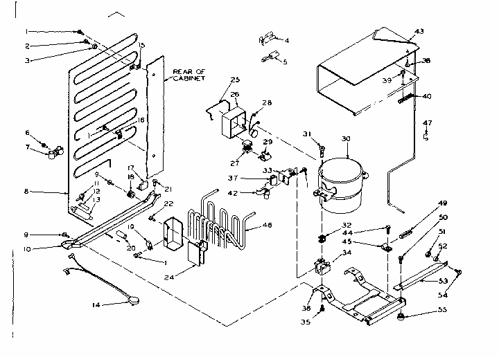 Unit Parts Diagram and Parts List for 106T13A  Kenmore Refrigerator