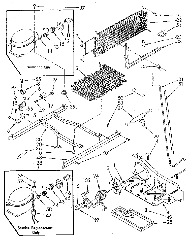 Unit Diagram and Parts List for ET20NKXSM11  Whirlpool Refrigerator