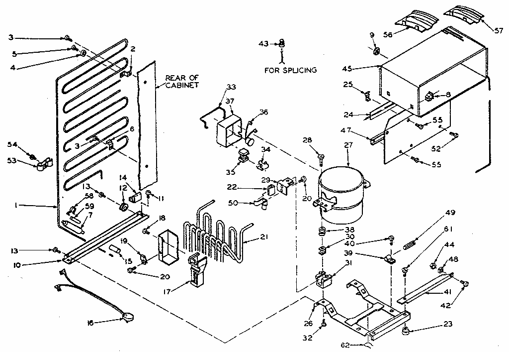 Unit Parts Diagram and Parts List for 106W14BIML  Kenmore Refrigerator