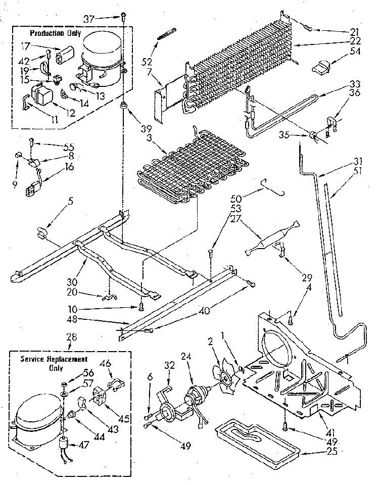 Unit Diagram and Parts List for ET20NKXSM10  Whirlpool Refrigerator