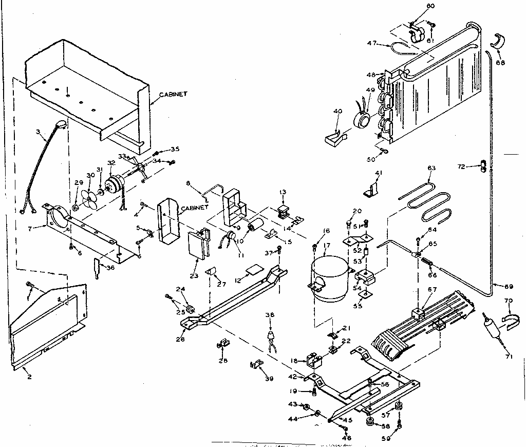 Unit Parts Diagram and Parts List for 106T14G  Kenmore Refrigerator