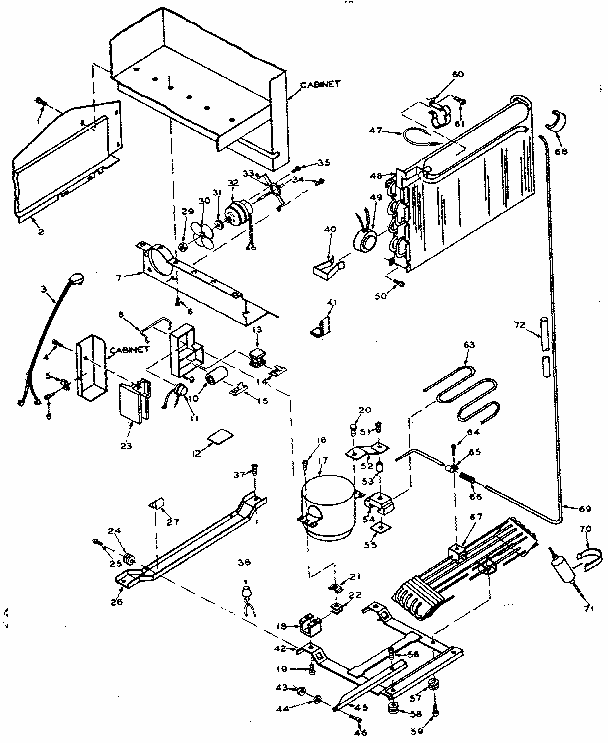 Unit Parts Diagram and Parts List for 106T14G1  Kenmore Refrigerator