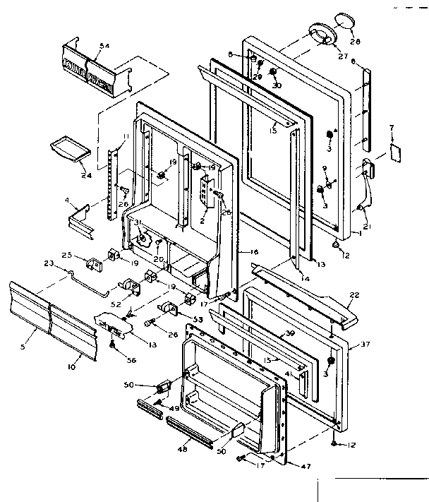 Door Parts Diagram and Parts List for 106W18G1  Kenmore Refrigerator
