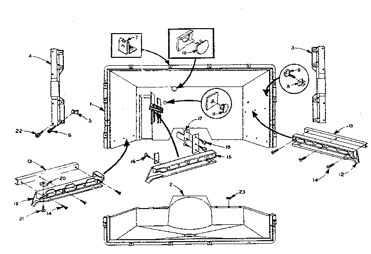 Lower Liner Parts Diagram and Parts List for 106M13EL-F  Kenmore Refrigerator