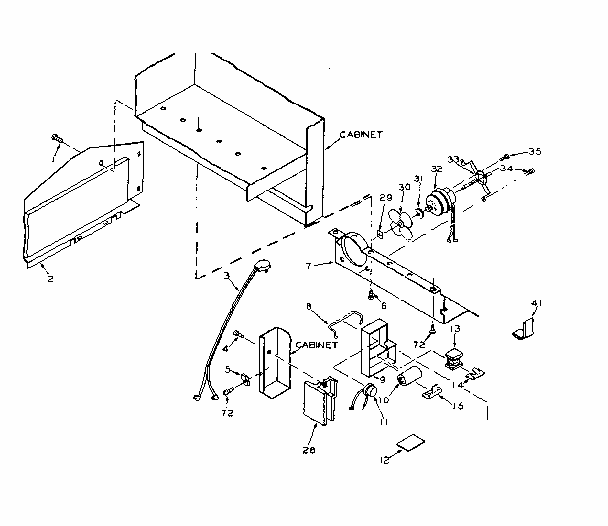 Refrigerator Unit Parts Diagram and Parts List for 106U18GIM  Kenmore Refrigerator