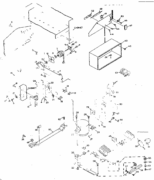 Unit Parts Diagram and Parts List for 106R14FL1  Kenmore Refrigerator