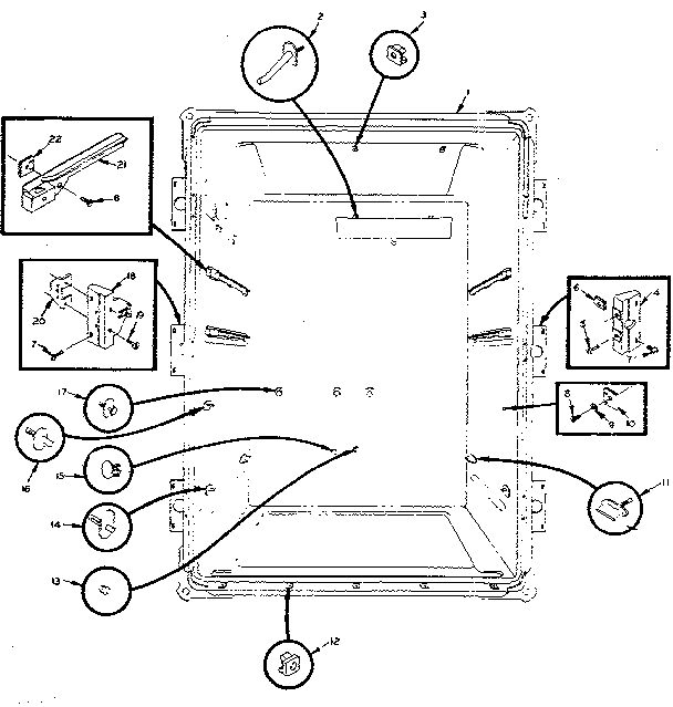 Upper Liner Parts Diagram and Parts List for 106M13ESL-F  Kenmore Refrigerator
