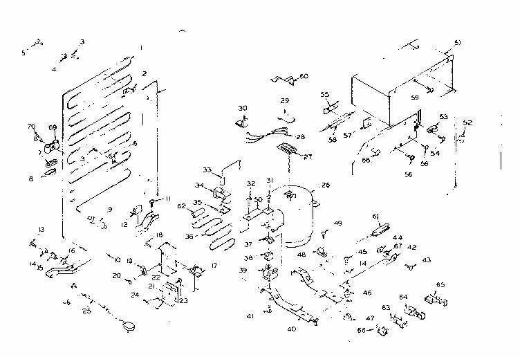 Unit Parts Diagram and Parts List for 106R14E  Kenmore Refrigerator