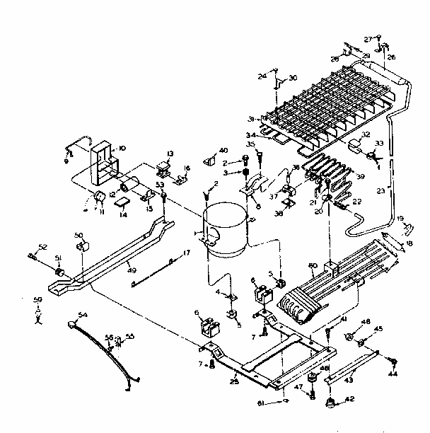 Unit Parts Diagram and Parts List for 106W16EL  Kenmore Refrigerator