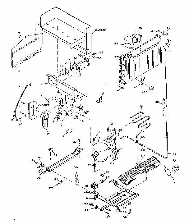 Unit Parts Diagram and Parts List for 106W16G5  Kenmore Refrigerator