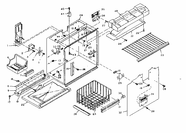 Refrigerator Freezer Parts Diagram and Parts List for 106U16GIM  Kenmore Refrigerator