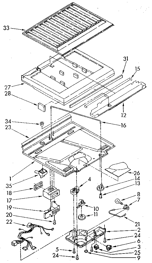 Compartment Separator Diagram and Parts List for ET18NKXSM02  Whirlpool Refrigerator