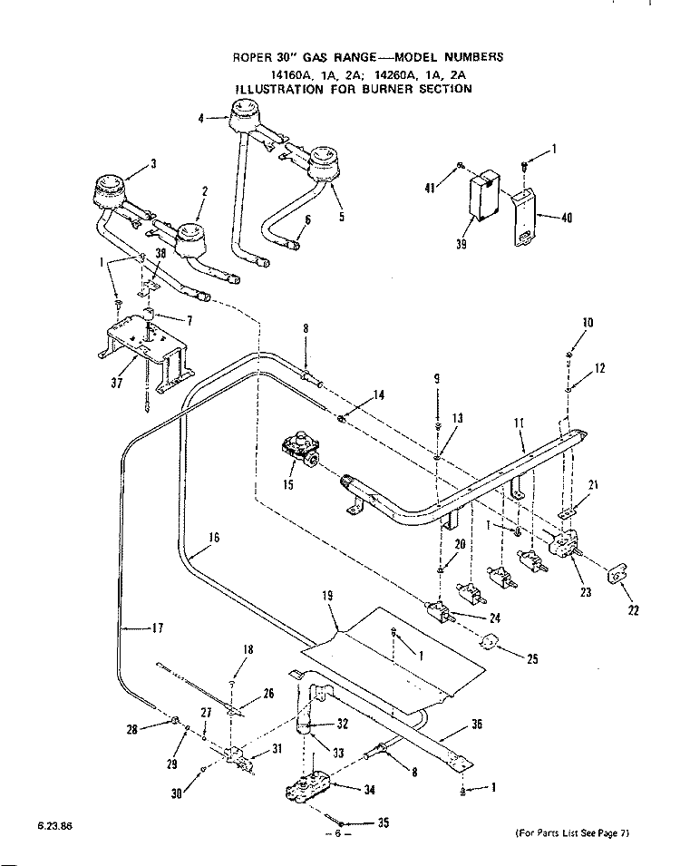 DOOR Diagram and Parts List for  Whirlpool Range