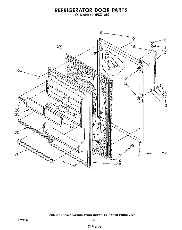 REFRIGERATOR, LIT/OPTIONAL Diagram and Parts List for ET18HKXTW00  Whirlpool Refrigerator