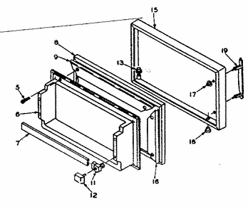 Refrigerator Door Parts Diagram and Parts List for 106U14FSIML  Kenmore Refrigerator
