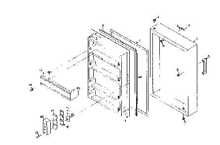 Door Parts Diagram and Parts List for 106N12B  Kenmore Refrigerator