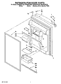 REFRIGERATOR DOOR PARTS Diagram and Parts List for GR2FHTXTS00  Whirlpool Refrigerator