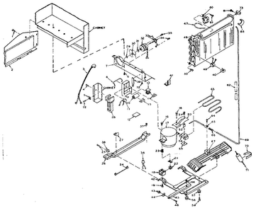 Unit Parts Diagram and Parts List for 106W14FIM1  Kenmore Refrigerator