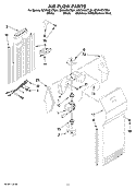 AIR FLOW PARTS Diagram and Parts List for  Whirlpool Refrigerator