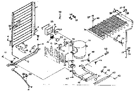 Refrigerator Unit Parts Diagram and Parts List for 106S12E  Kenmore Refrigerator