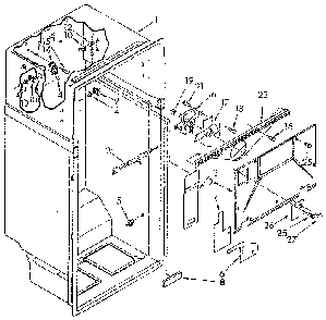Liner Diagram and Parts List for ET20AKXSN07  Whirlpool Refrigerator