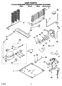 UNIT PARTS Diagram and Parts List for GR2SHKXMQ00  Whirlpool Refrigerator