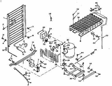Unit Parts Diagram and Parts List for 106W12DL  Kenmore Refrigerator