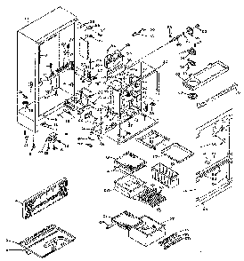 Cabinet Parts Diagram and Parts List for 106W16G3  Kenmore Refrigerator