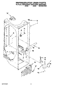 REFRIGERATOR LINER PARTS Diagram and Parts List for GS2SHAXSB03  Whirlpool Refrigerator