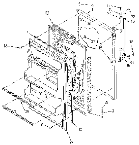 Refrigerator Door Diagram and Parts List for 1068694610 SKR401W0 Kenmore Refrigerator